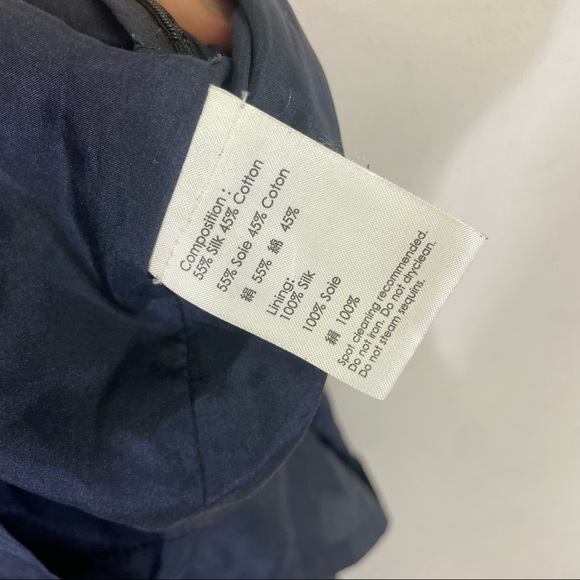 3.1 PHILLIP LIM Silk Mid-length Dress In Navy size 6 - Picture 4 of 4